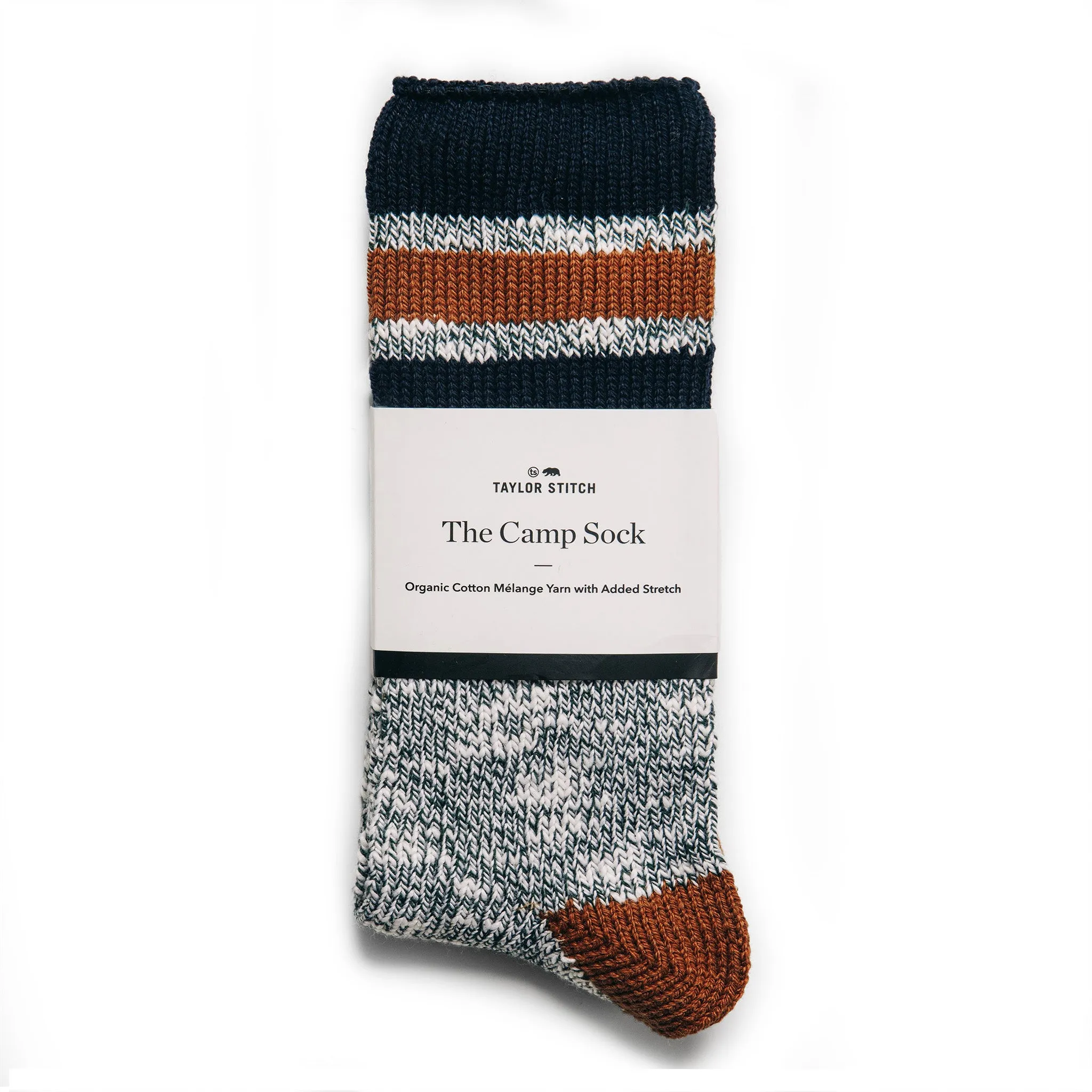 The Camp Sock in Heather Olive