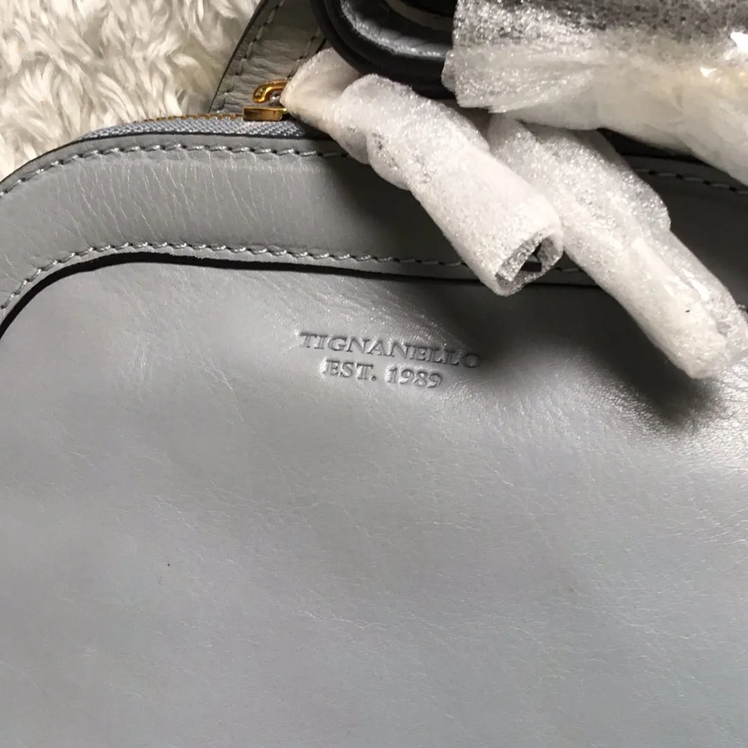 Tignanello Morocco Leather Capri Crossbody Sky,