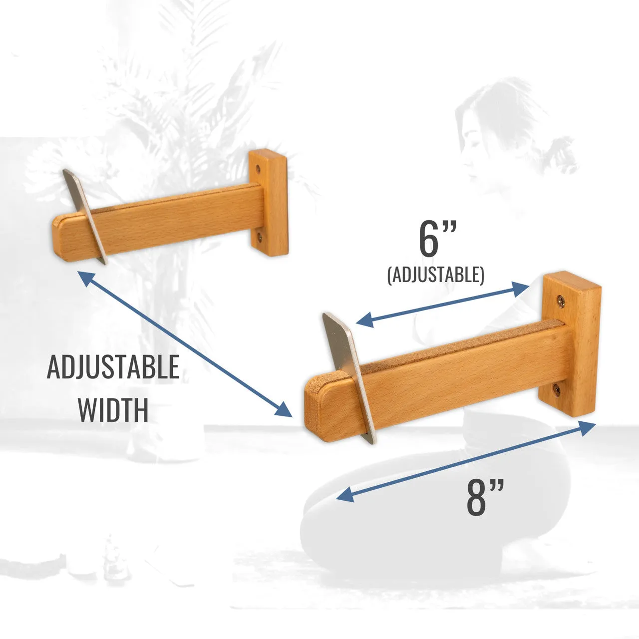 Timberlake Yoga Mat Display | Minimalist Wood Rack | Holds 20 lbs