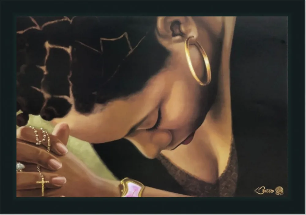 Time Well Spent (Female) | Framed Religious Black Art | 29L X 41W" Inches