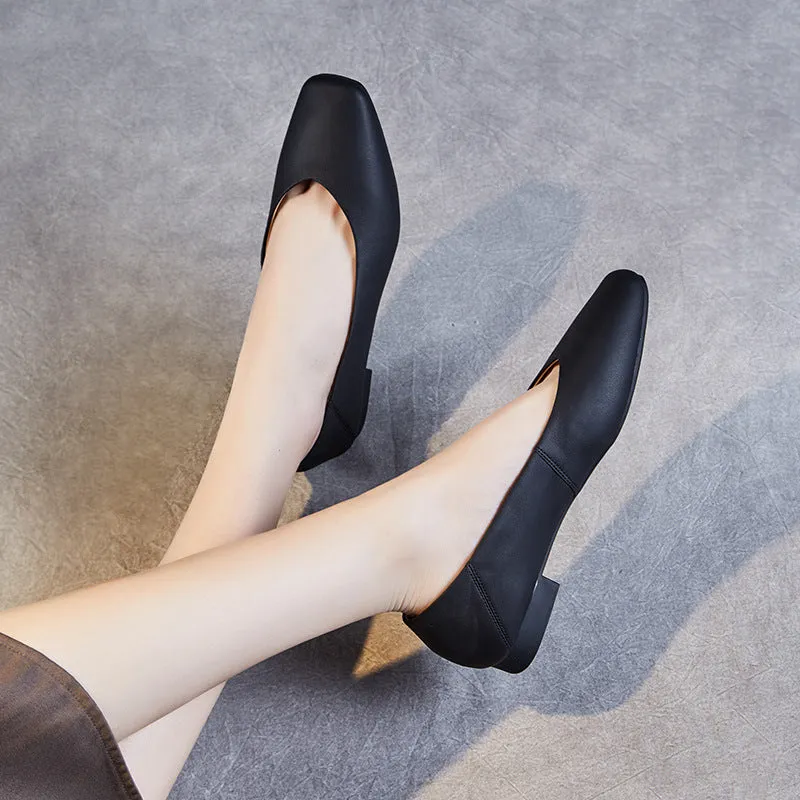 Women Minimalist Soft Leather Casual Flats