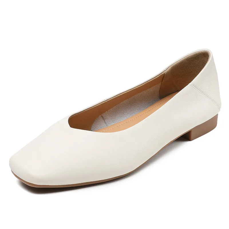 Women Minimalist Soft Leather Casual Flats