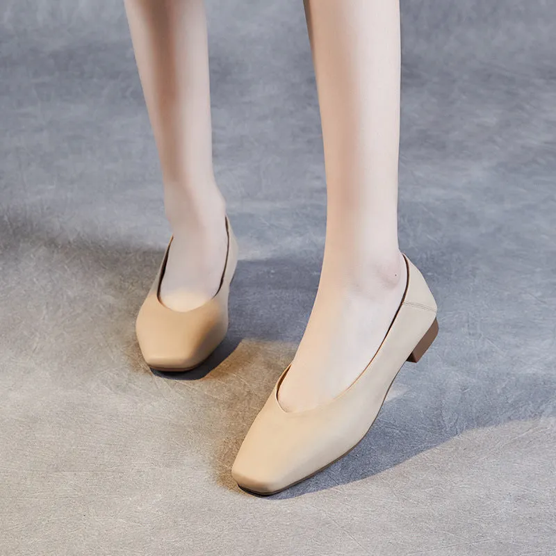 Women Minimalist Soft Leather Casual Flats