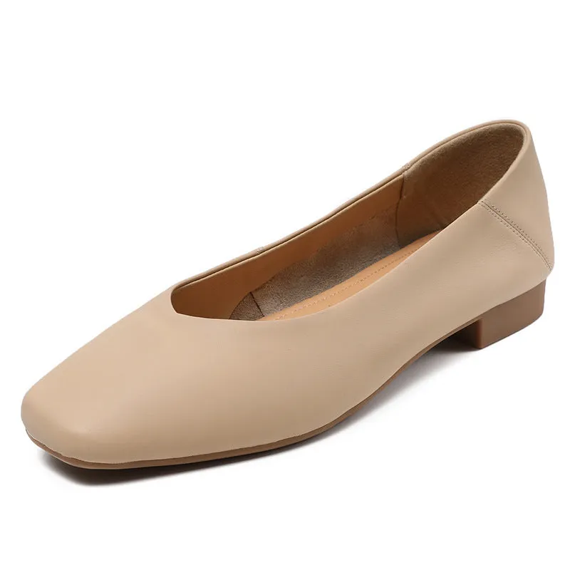Women Minimalist Soft Leather Casual Flats