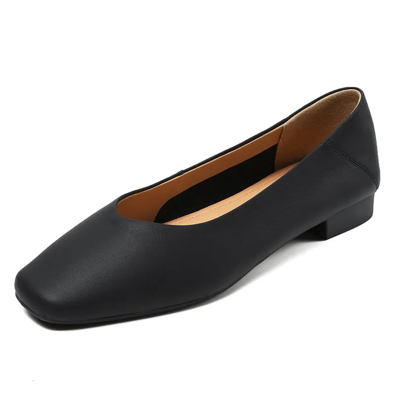 Women Minimalist Soft Leather Casual Flats